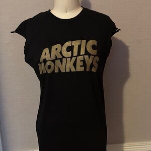 Arctic Monkeys Black and Gold Women's Top